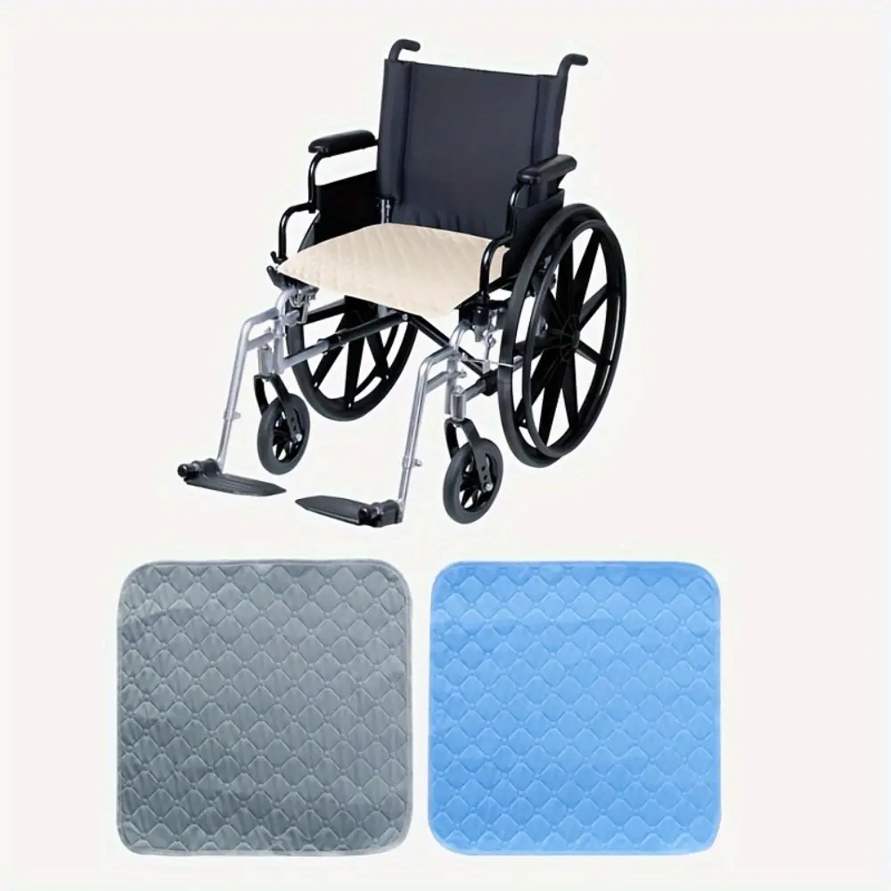 Washable Wheelchair Seat Cushion Leak-proof Non-slip Urine-proof Pad Solid Color Breathable Baby Stroller Cushion Elderly Adults