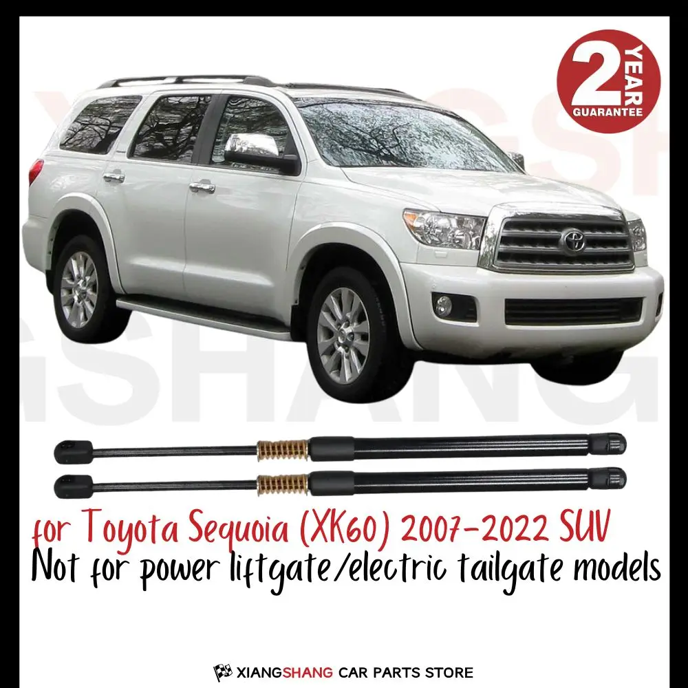 2pcs Rear Tailgate Damper for Toyota Sequoia (XK60) 2007-2022 SUV WITH SPRING Trunk Boot Gas Charged Gas Struts