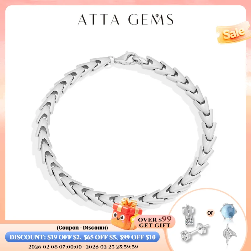 

ATTAGEMS S925 Sterling Silver Trendy Punk Cuban Chain Hip Hop Style for Women Men Yellow Gold Plated Kpop Bracelet Party Jewelry