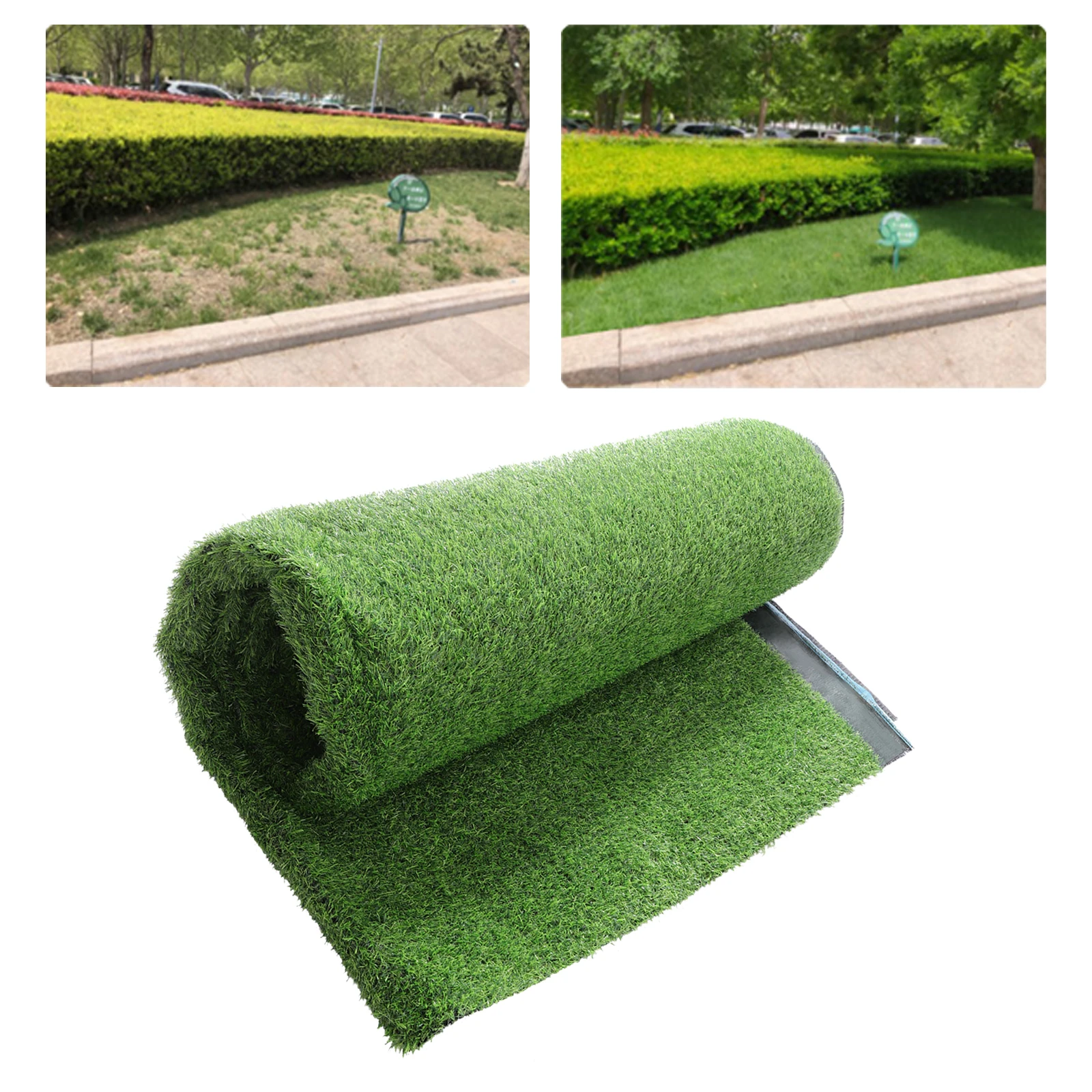 Thick Artificial Grass Rug Grass Turf Mat Astroturf Rug Realistic Garden Landscape Fake Lawn Carpet