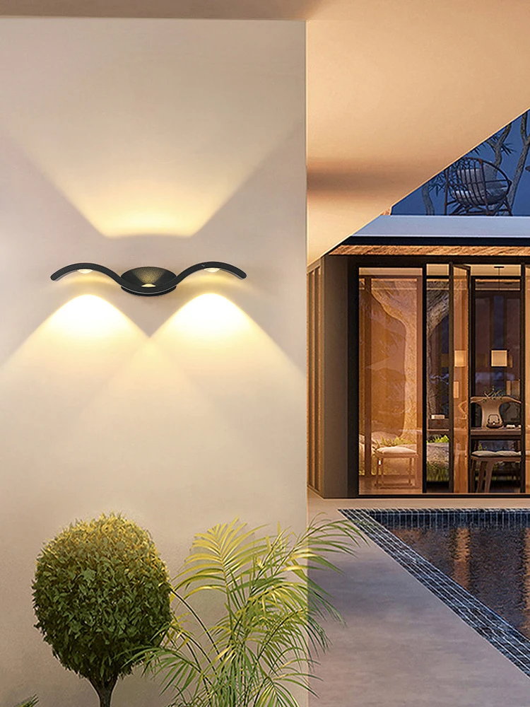 

Modern LED outdoor Courtyard Wall Lamp Creative Seagull Decoration Lamp Bedroom Bedside Lamp IP65 Corridor Lamp Park Wall Light