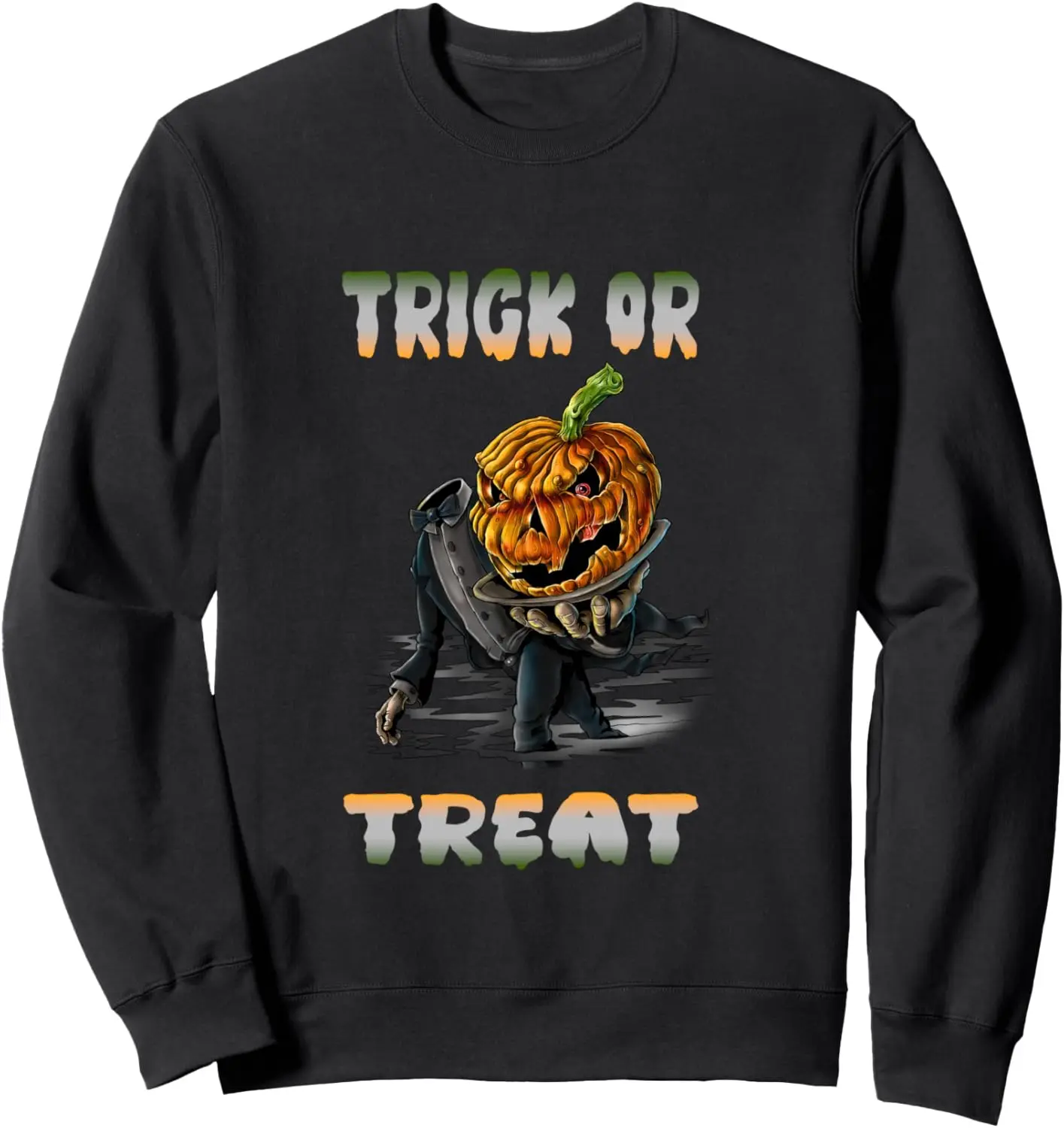 Funny Headless Waiter Pumpkin Head Halloween Costume Sweatshirt