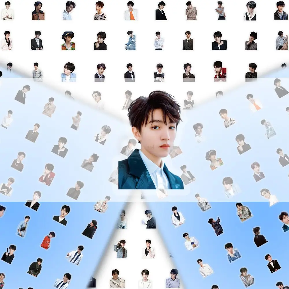 Wang Junkai series of high-definition transparent stickers, high-quality handsome small posters view 4