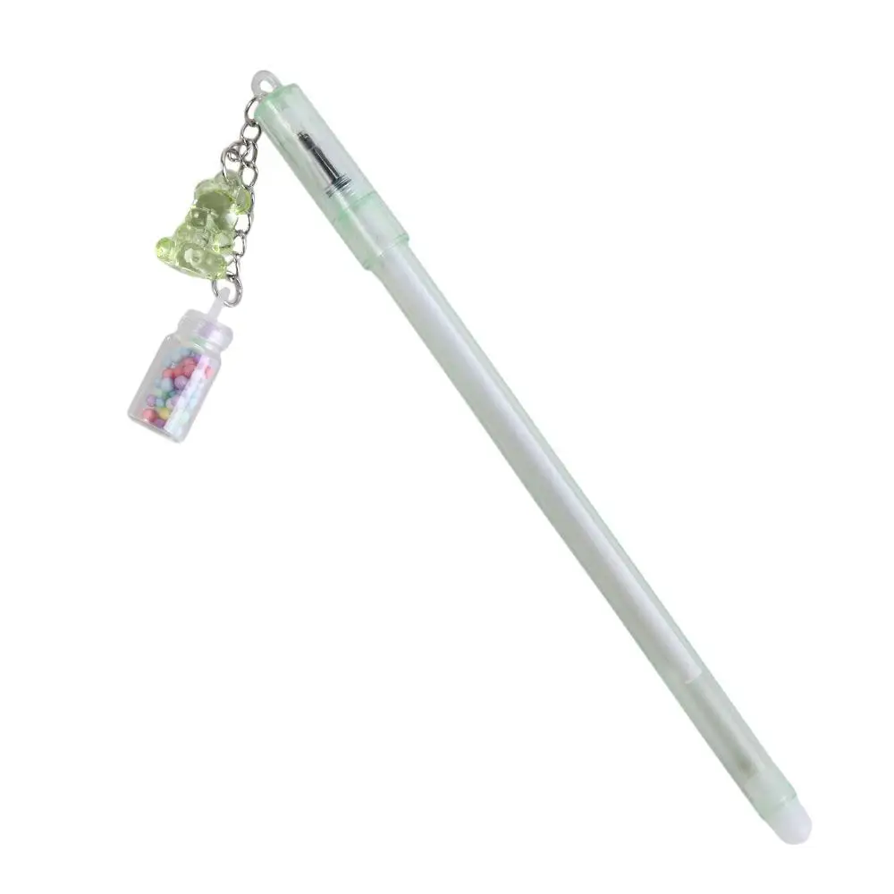 

Милая канцелярская ручка-подвеска в виде медведя для девочек: стираемая, для подписи, гелевая