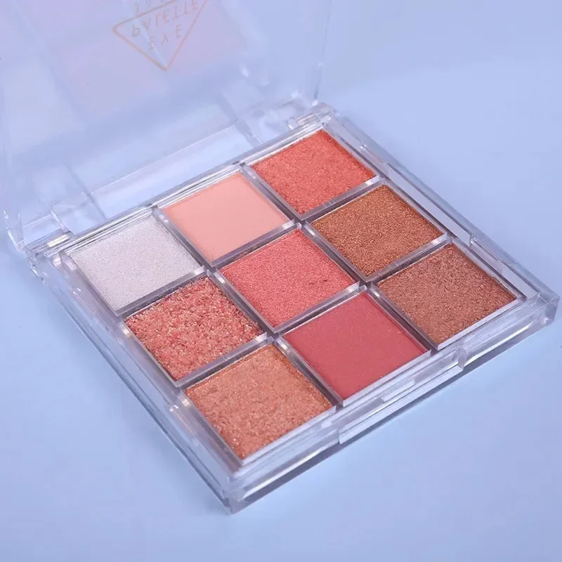 Paleta de maquillaje de 9 colores, sombra de ojos mate, brillo, herramientas cosméticas de belleza, paleta de sombras de ojos mate, sombra de ojos de tierra