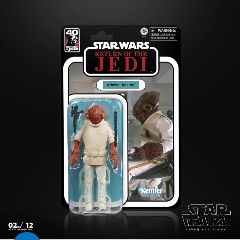 Hasbro Star Wars Powrót Jedi 40th Anniversary Limited 6′′ Gial Ackbar Wojskowe figurki akcji Zabawki dla dzieci Prezent urodzinowy