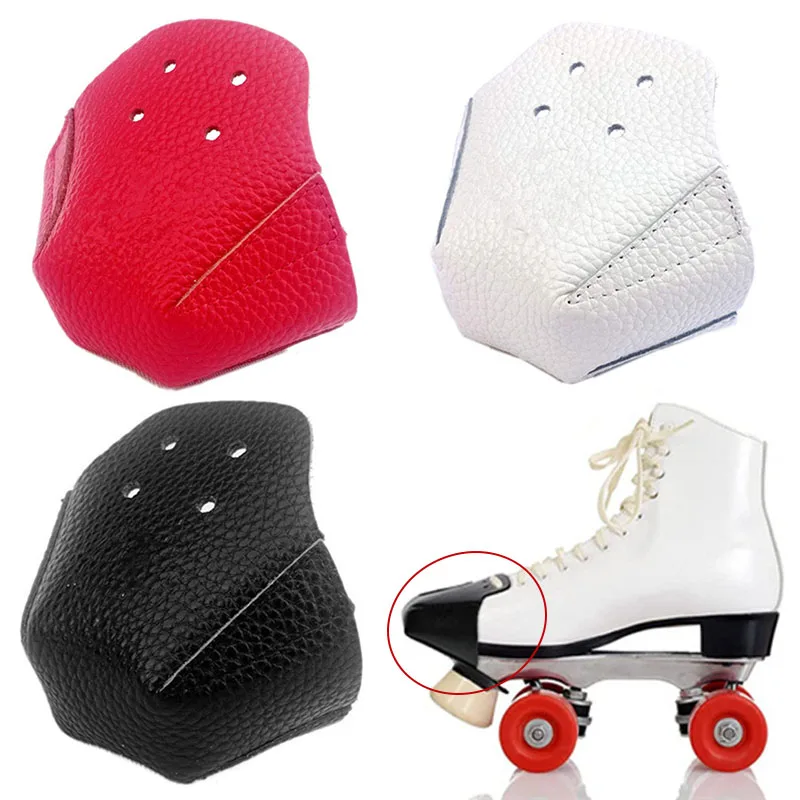 1 Pair Skates Roller Shoes Toe Cap Guard Anti-friction Leather 4 wheels Skating Cover Protector Accessories For Outdoor Training