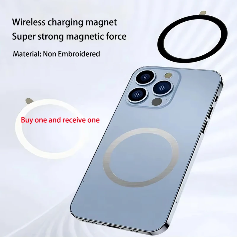 Катушки беспроводной зарядки Magsafe, металлические кольца, наклейка, магнитный лист для телефона для iphone, Samsung, Xiaomi, Huawei, ультратонкая наклейка 3 м