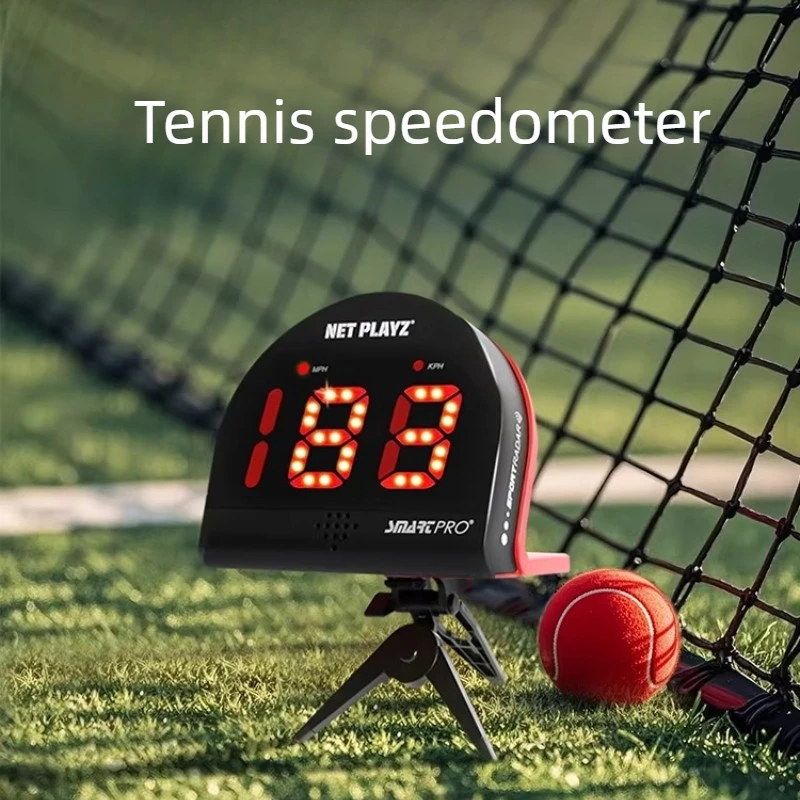 Professional Tennis Speedometer Serve Swing Practice Tennis Speedometer Voice Broadcast Ball Speed Radar Portable Balls Parts