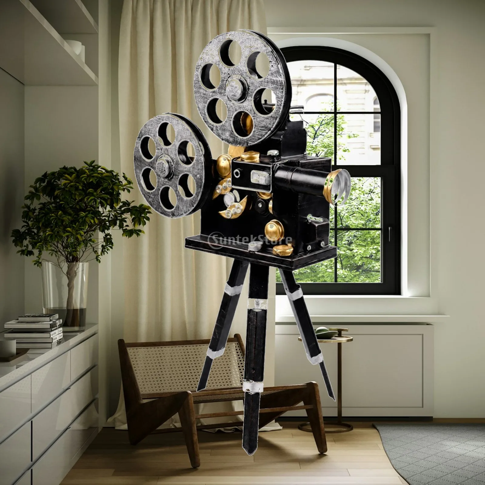 piece-decorative-vintage-en-metal-decor-de-cinema-retro-avec-support-trepied-pour-interieurs-et-vitrines