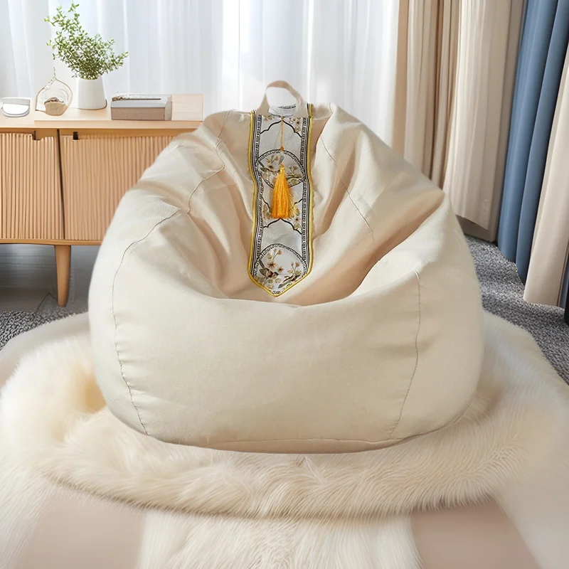 Lazy Sofa Bean Bag Cloth Cover, Chinese Style Lazy Jacket, New Chinese Style Lazy Sofa Cover,  Bean Bag, Without Padding
