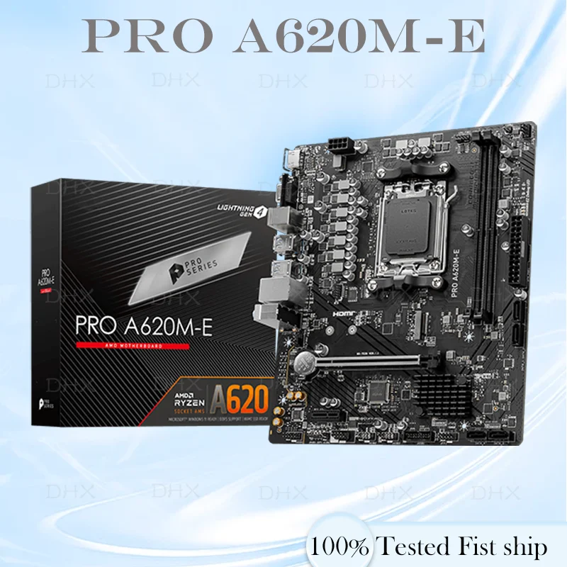 Supports DDR5 Memory For MSI PRO A620M-E Motherboard Micro-ATX AMD A620 DDR5 6400+(OC) MHz M.2 PCIe 4.0 x16 96G 100% Tested OK