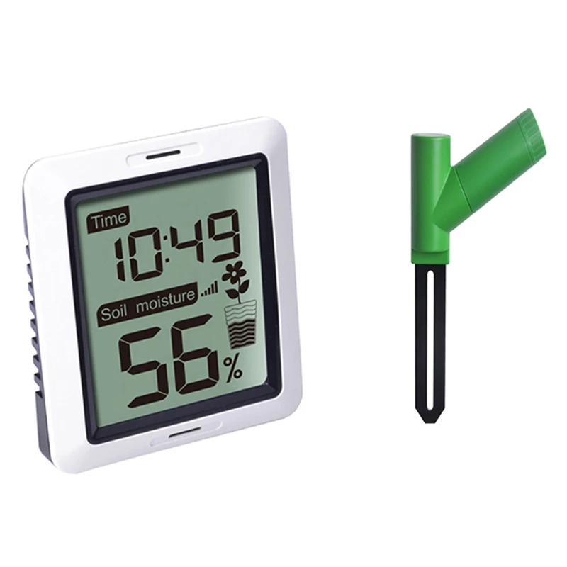 

Wireless Soil Moisture Tester Hygrometer Time with Display Greenhouse Garden Plant Moisture Monitor Sensor 433Mhz