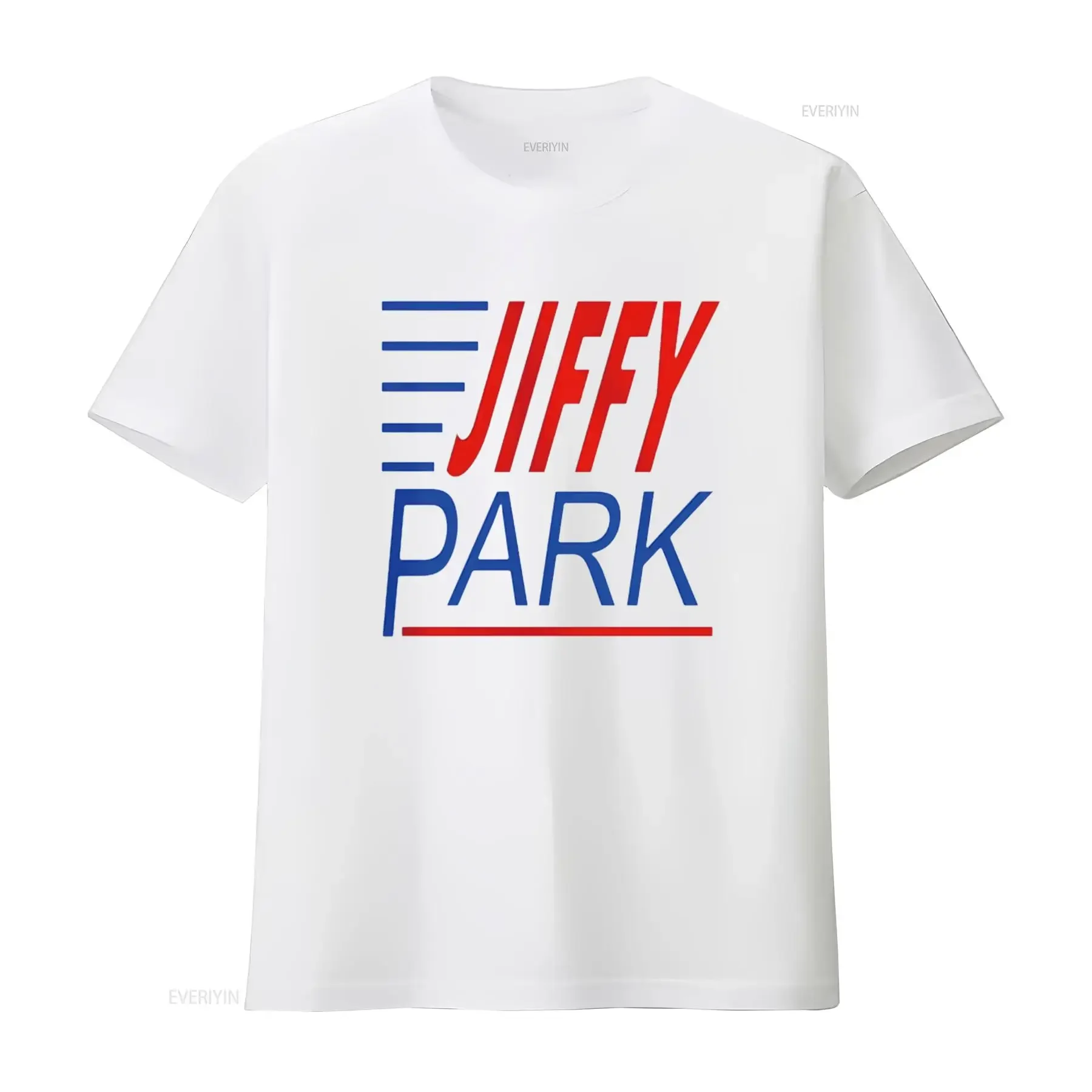 قميص رجالي Jiffy Park White T 100 قطن X كبير عتيق برسومات مغسولة ممتدة ومريحة مصممة ملابس أنيقة