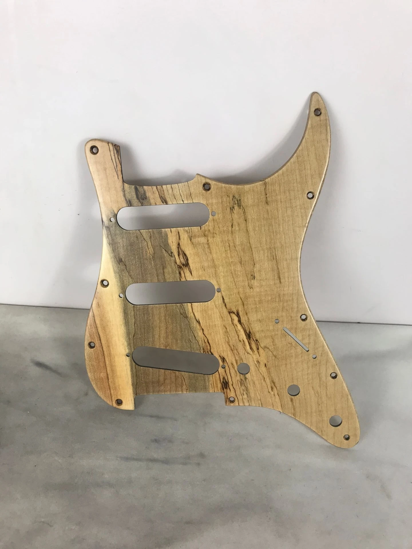 Solid Maple Wooden Electric Guitar Pickguard, S T Style, 11 Hole, 3 Ply, New SSS, High Quality, 1 Pc