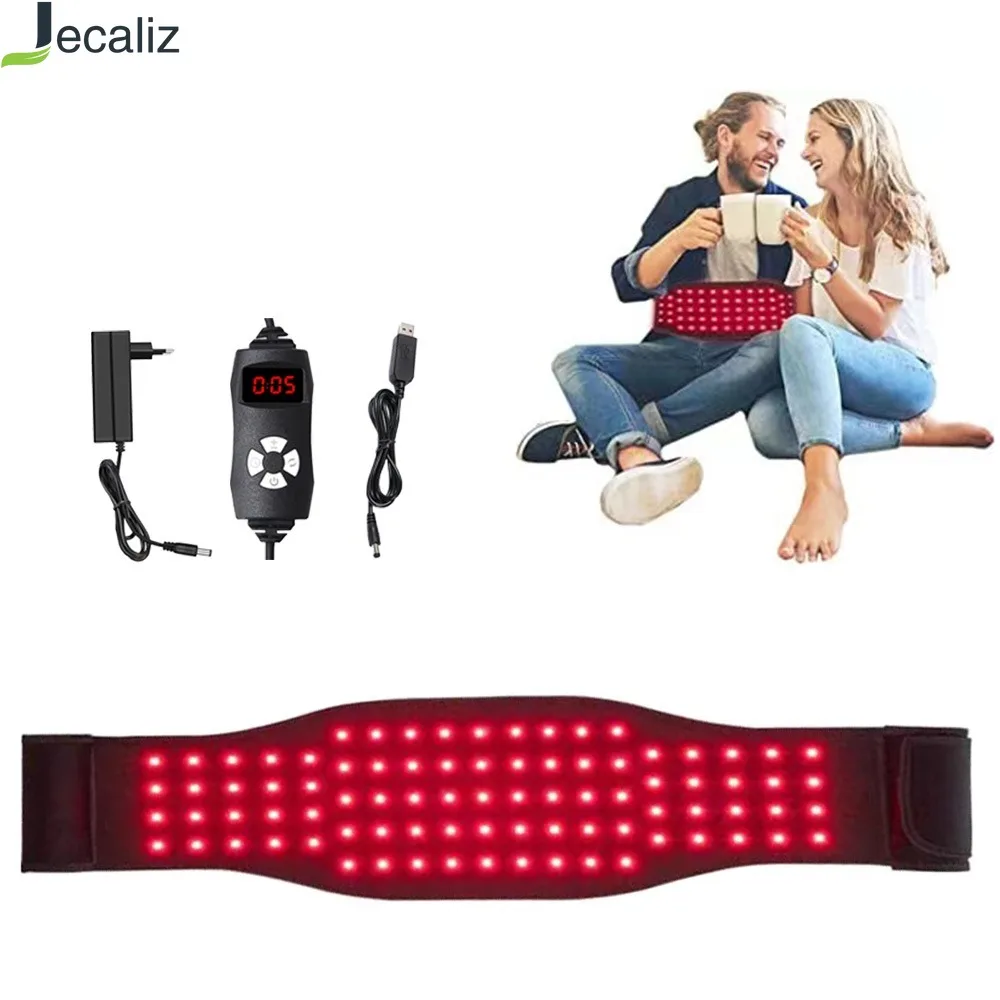 

85LEDs Red＆Infrared Light Therapy Belt 660nm and 850nm Full Body Pain Relief Wrap Burn Fat Wrap Slimming Machine Waist Pad