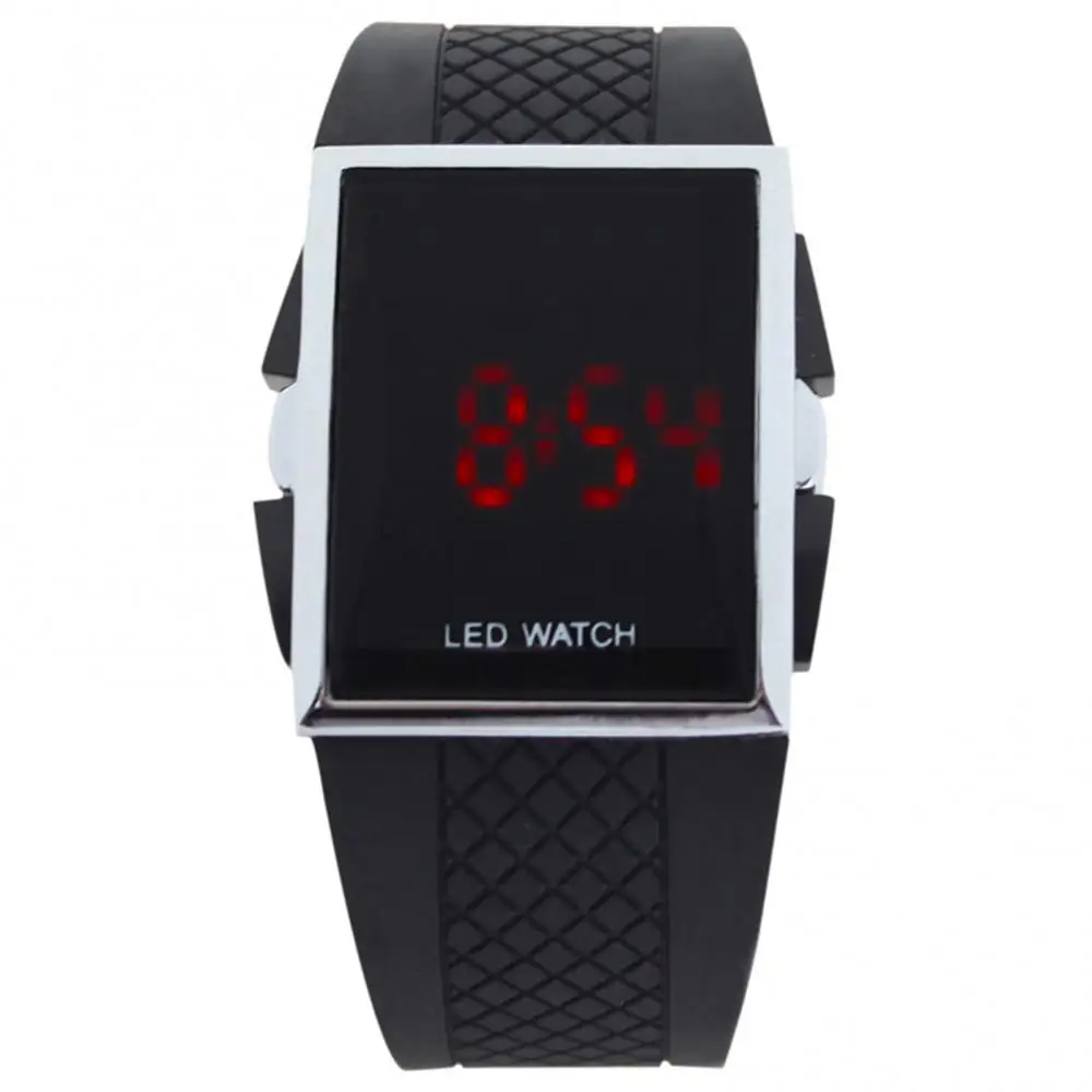 Unisex Fashion Men\'s Digital Wrist Watch LED Digital Display Square Case Cool Sports Casual Men Wrist Watch Kids