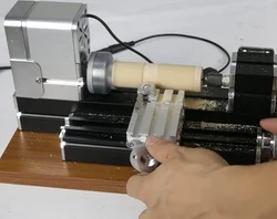 Minimáquina de torno de Metal para manualidades, herramienta de bricolaje, torno de madera de mesa, carpintería, modelismo educativo, Sience, 36W, 20000rpm