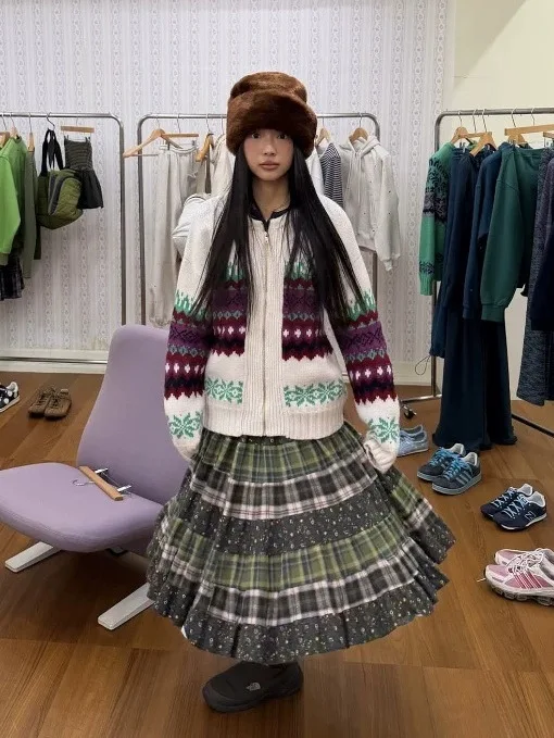 

Floral Print f Skirt Loose Fit Midi A-Line Skirt Breathable Cotton Vintage Sle Ci Commute Casual Date Friendly