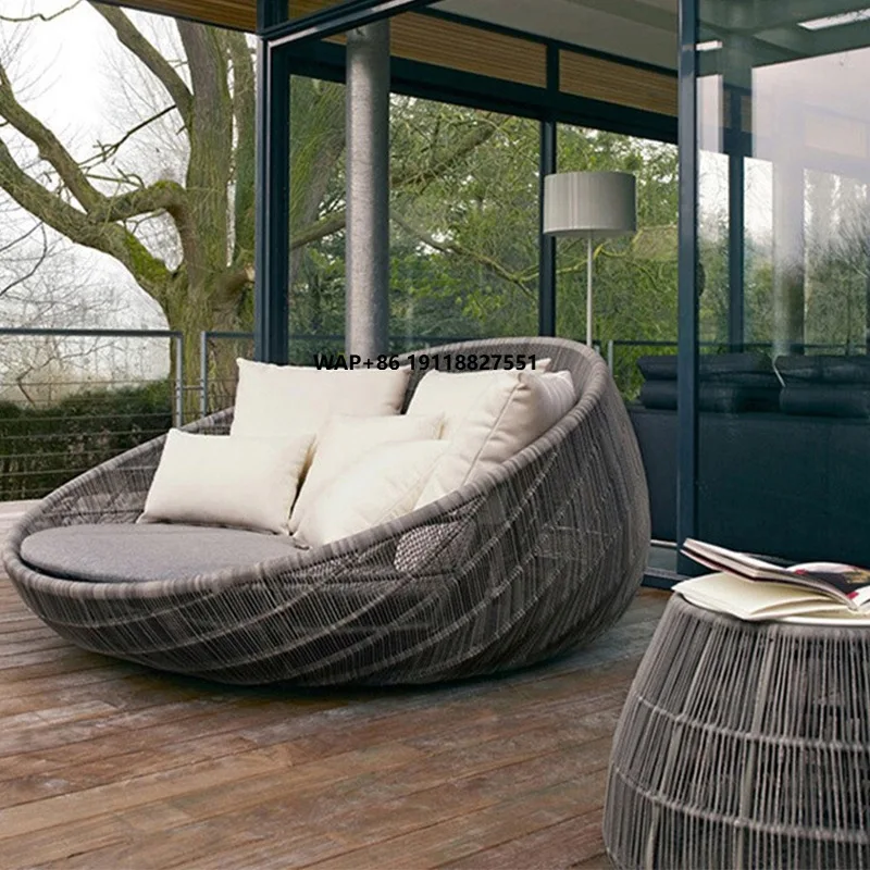 الحديثة في الهواء الطلق الروطان كرسي طاولة القهوة كرسي مزيج الألومنيوم الإطار وسائد للاستخدام الفندق فناء شرفة الترفيه