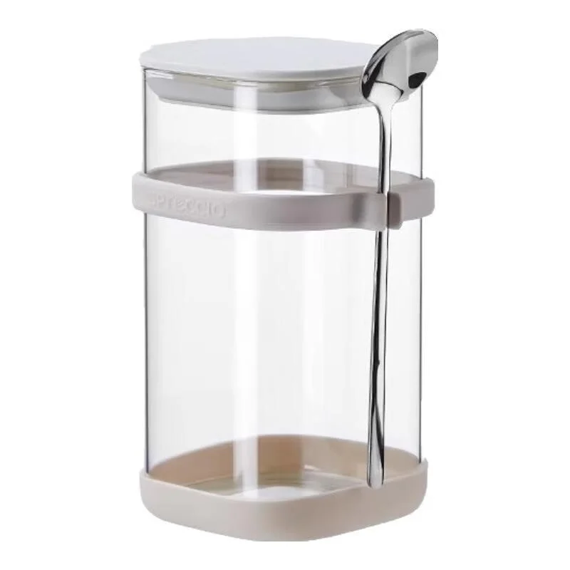 Vaso portátil de vidrio para desayuno, taza especial para avena nocturna con tapa y cuchara, para batidos, cereales remojados, frutas y yogur.