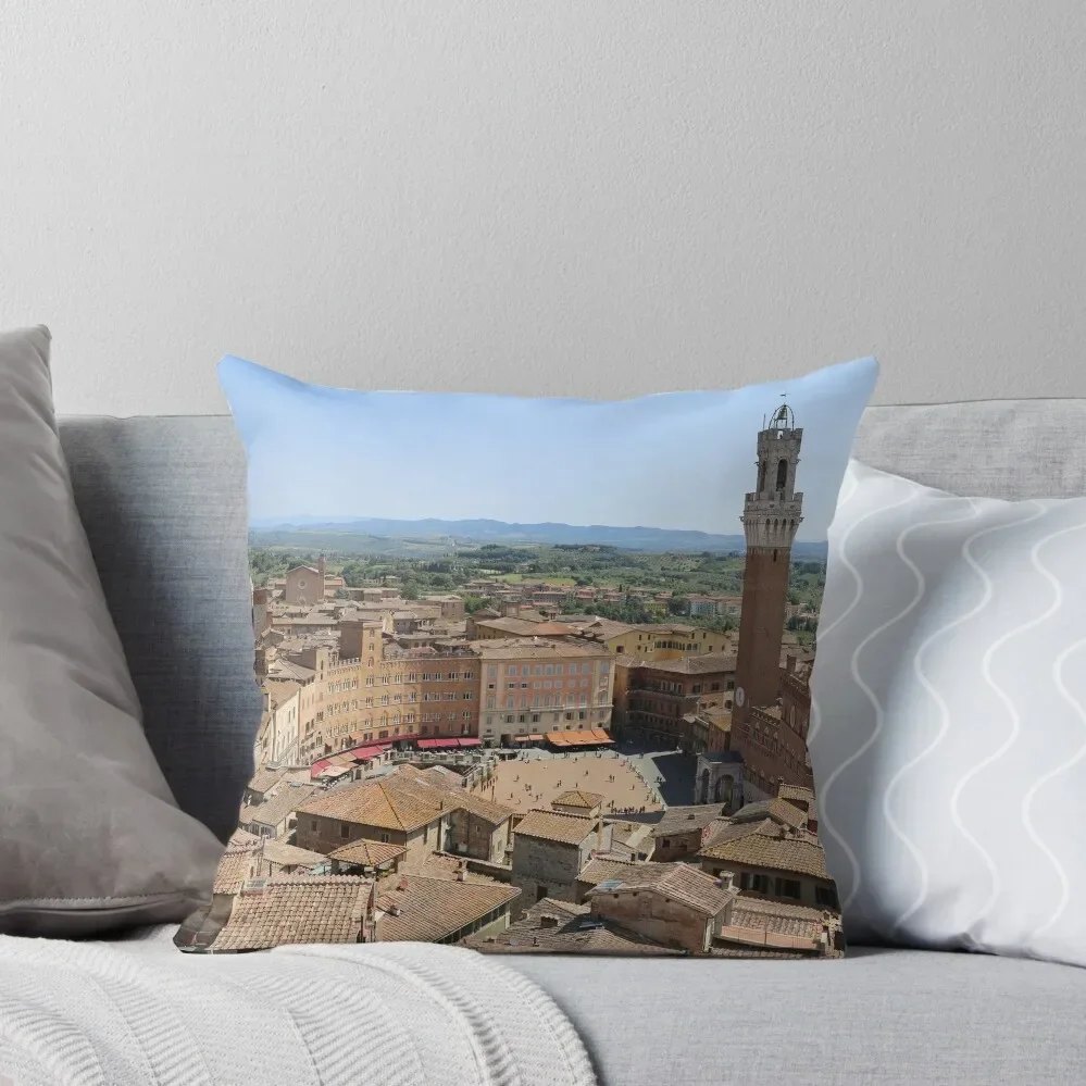 Siena, Historic City Centre. Throw Pillow autumn pillowcase Luxury Cushion Cover Pillow