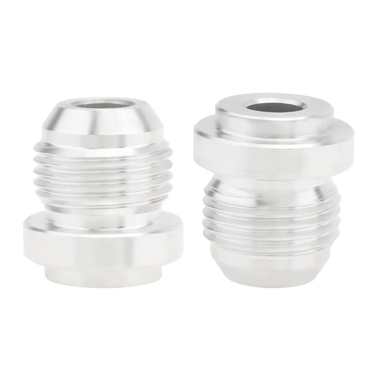 2pcs Aluminum Alloy 8AN Male Weld on Bung Fitting 8AN Male Flare Weldable Fuel Tank Fitting Adapter Connector