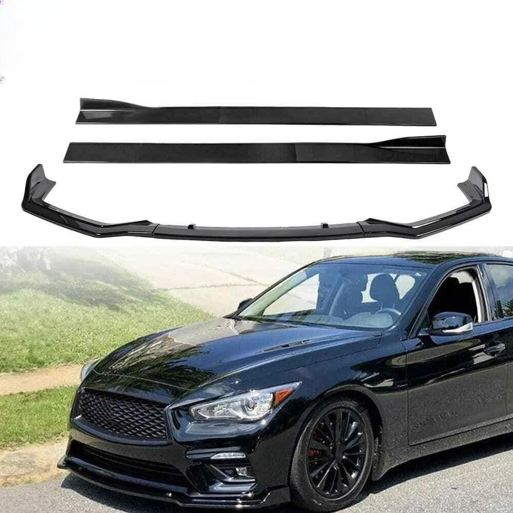 

9PCS Front Bumper Spoiler Body Kit / Side Skirt For Infiniti Q50 Base 2018-2024 United States