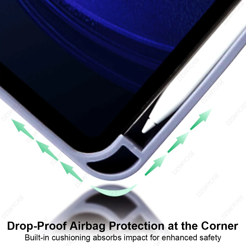 Case for Xiaomi 6/6 Pro 11inch, Mi Pad 7 8 Pro 11.2 inch Transparent Case with Pencil Holder Folding Stand Awake / Sleep Cover - view 4