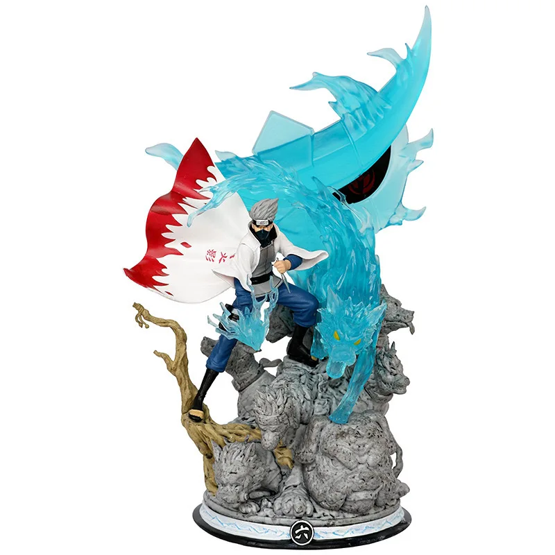 

27cm Anime Animation Naruto Figurines Six Generation Kakashi Model Dolls Fashion Play Handmade Toy Ornaments Boy's Gift