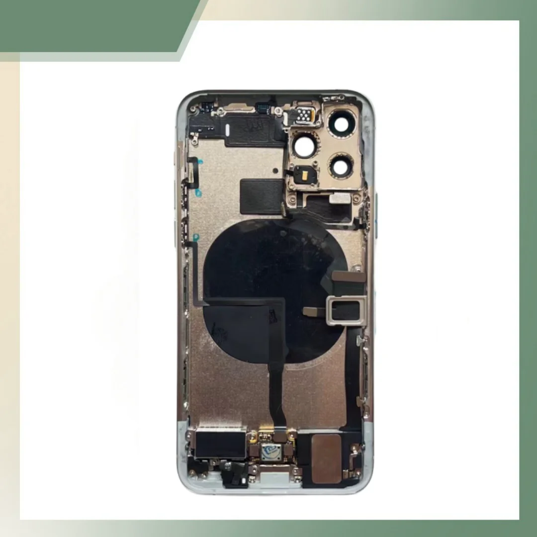 Full Assembly Back Cover For iPhone 11 Housing Battery Door Middle Chassis Frame Rear with Flex Cable Phone Repair Parts