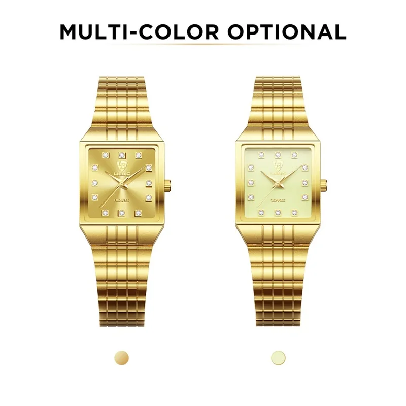 LIEBIG Fashion Gold Stainless Steel Watches women Luxury Clock Ladies Wristwatch Reloj Mujer Relogio Feminino Female Bracelet