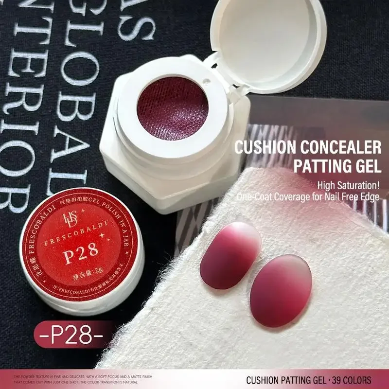 Air Cushion Patting Gel, Hochpigmentiertes Blush Gradient Ombre Nagelkunst-Gel, Kein Abwischen Nötig, UV-LED Transfer-Lack zum Einweichen