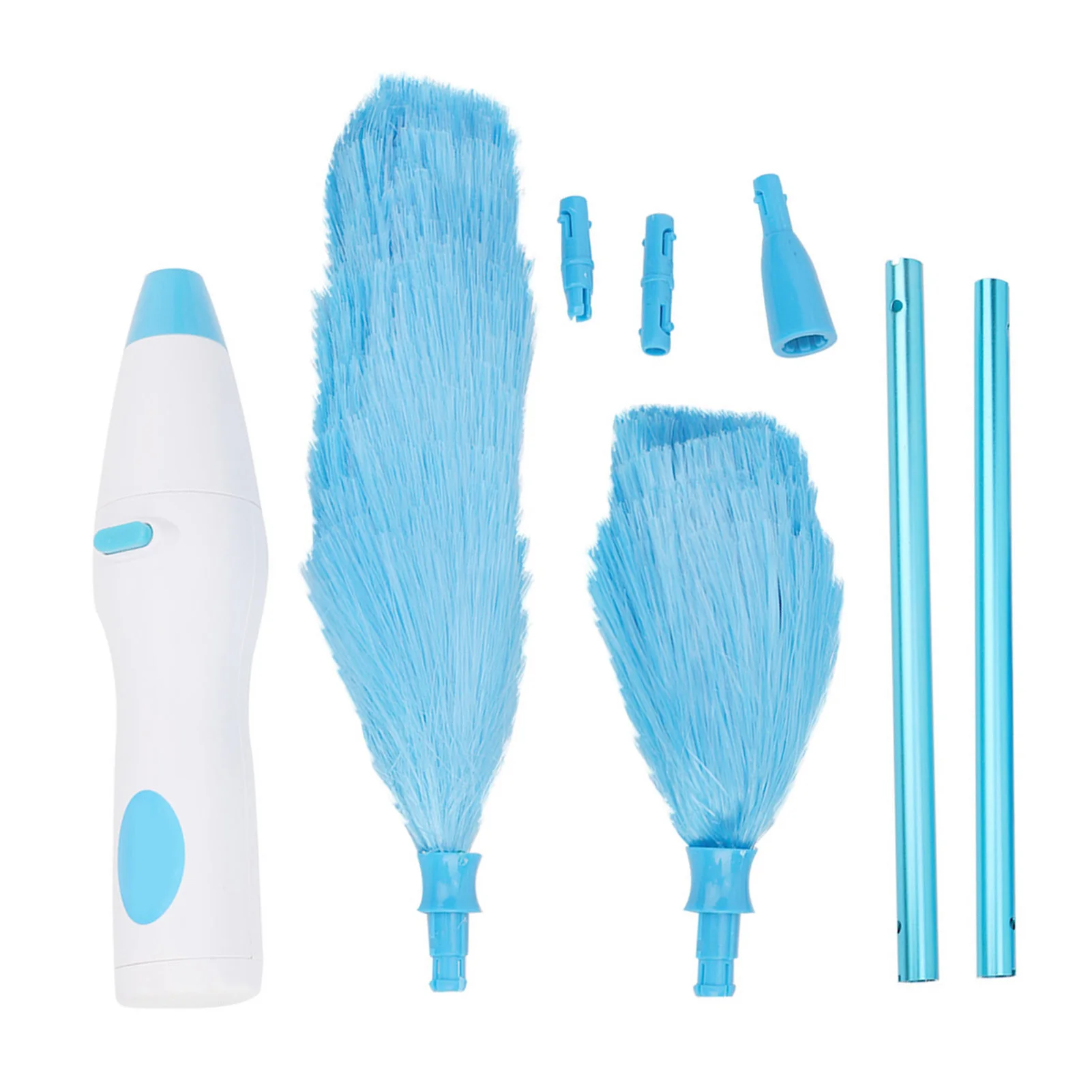 Escova de limpeza elétrica, espanadores plásticos, remoção ininterrupta de poeira para móveis, espanador do escritório, 9.25 * 1.57in