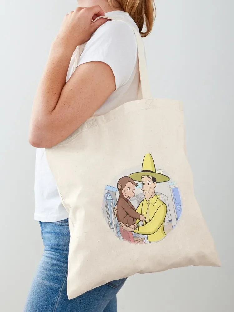 

Funny curious george characters Tote Bag bag luxury women bags woman 2025 shopping cart bags shoping bag
