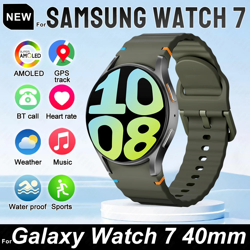 

2025 New For Samsung Galaxy Watch7 GPS Track SmartWatch Men AMOLED Always Display Body Temperature Clock BT Call smartwatch Wome