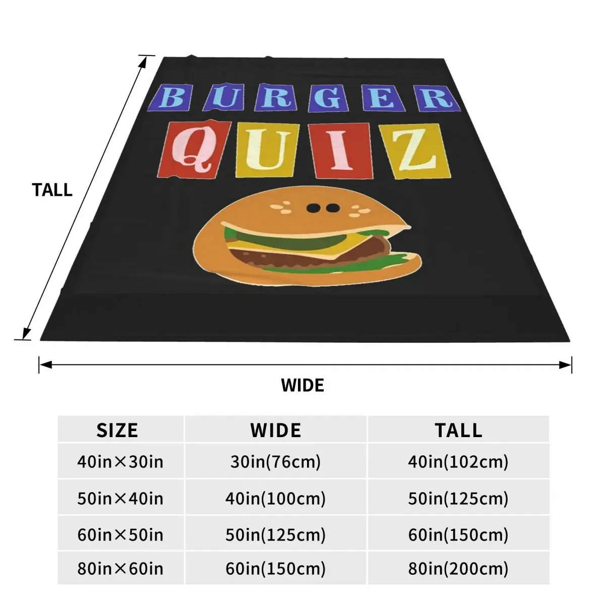 Burger Quizz New Logo Blanket Soft Warm Flannel Throw Blanket Bedding for Bed Living room Picnic Travel Home Couch