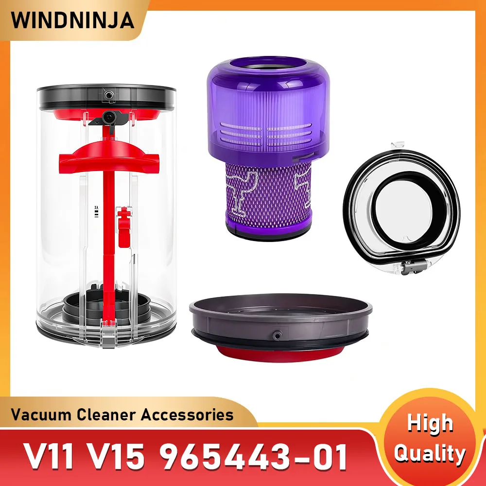 

Dust Bin HEPA Filter Spare Part Sealing Ring Base Lid For Dyson V11 V15 US Vacuum Cleaner Dust Bucket Dust Bin Fixed Dust Cup