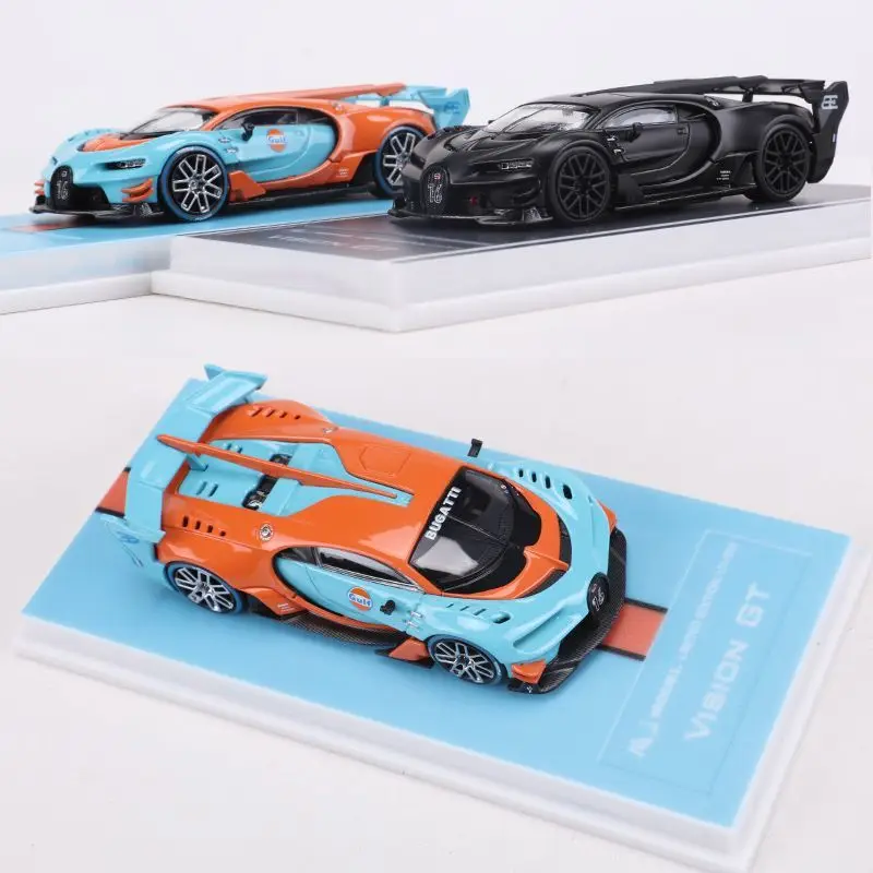 

MJ 1:64 Bugatti Vison GT Sports Car Bay/Darth Vader Paint Alloy Car Model Collection Decoration