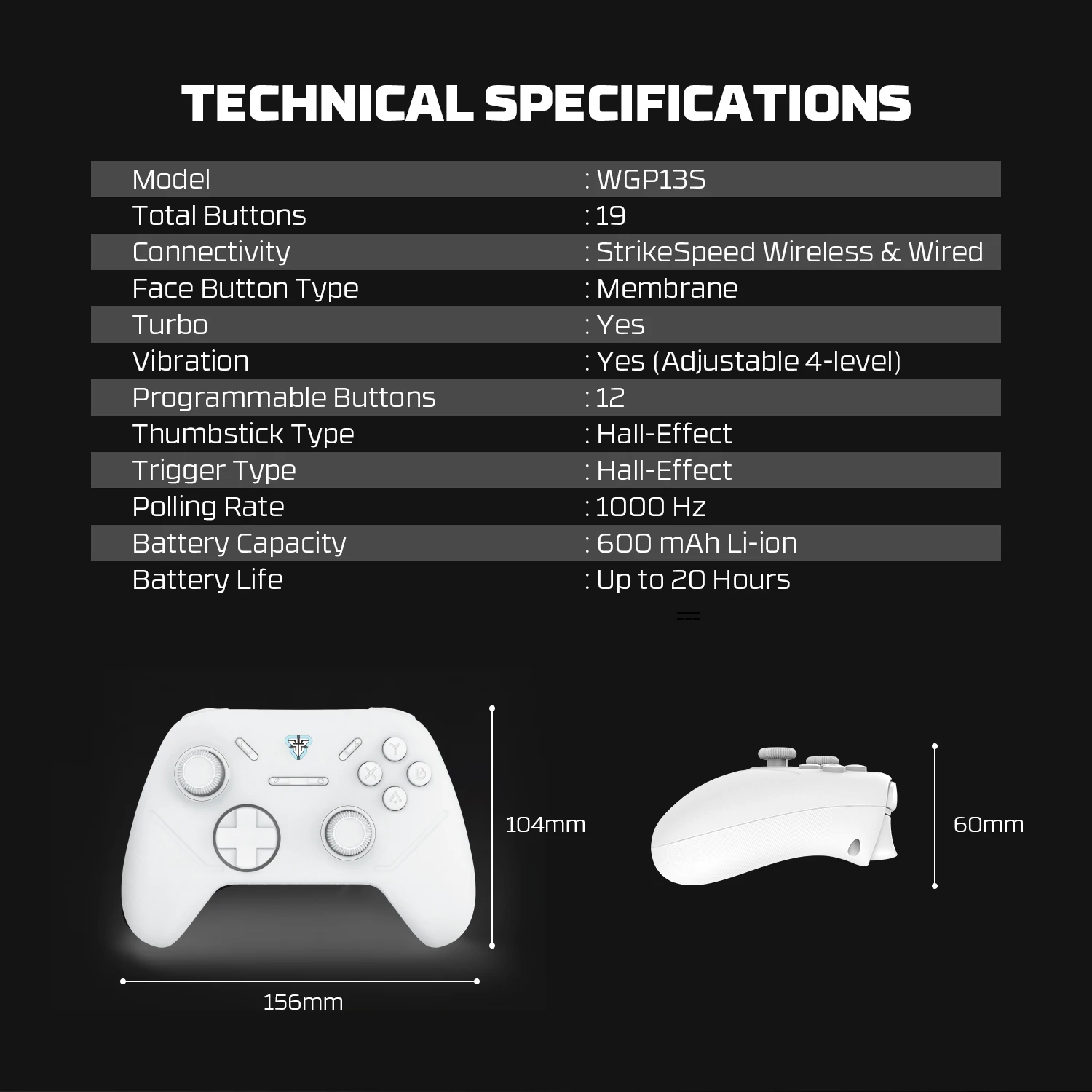 لوحة ألعاب لاسلكية من Fantech مع عصا تحكم لاستطلاع الأصوات ، سوني WGP13S ، مشغلات تأثير القاعة ، PS4 ، كمبيوتر شخصي ، أندرويد ، NS ، Hz