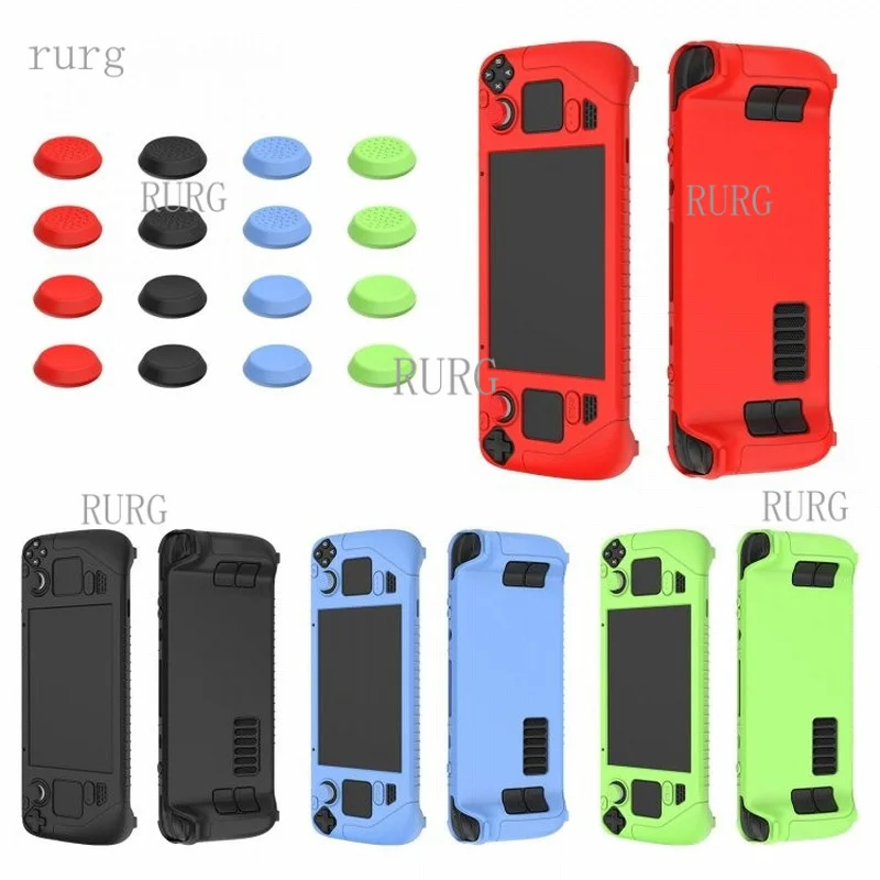 R+ Soft Silicone Protective Case for Steam Deck Game Controller, Includes 4 Keycaps