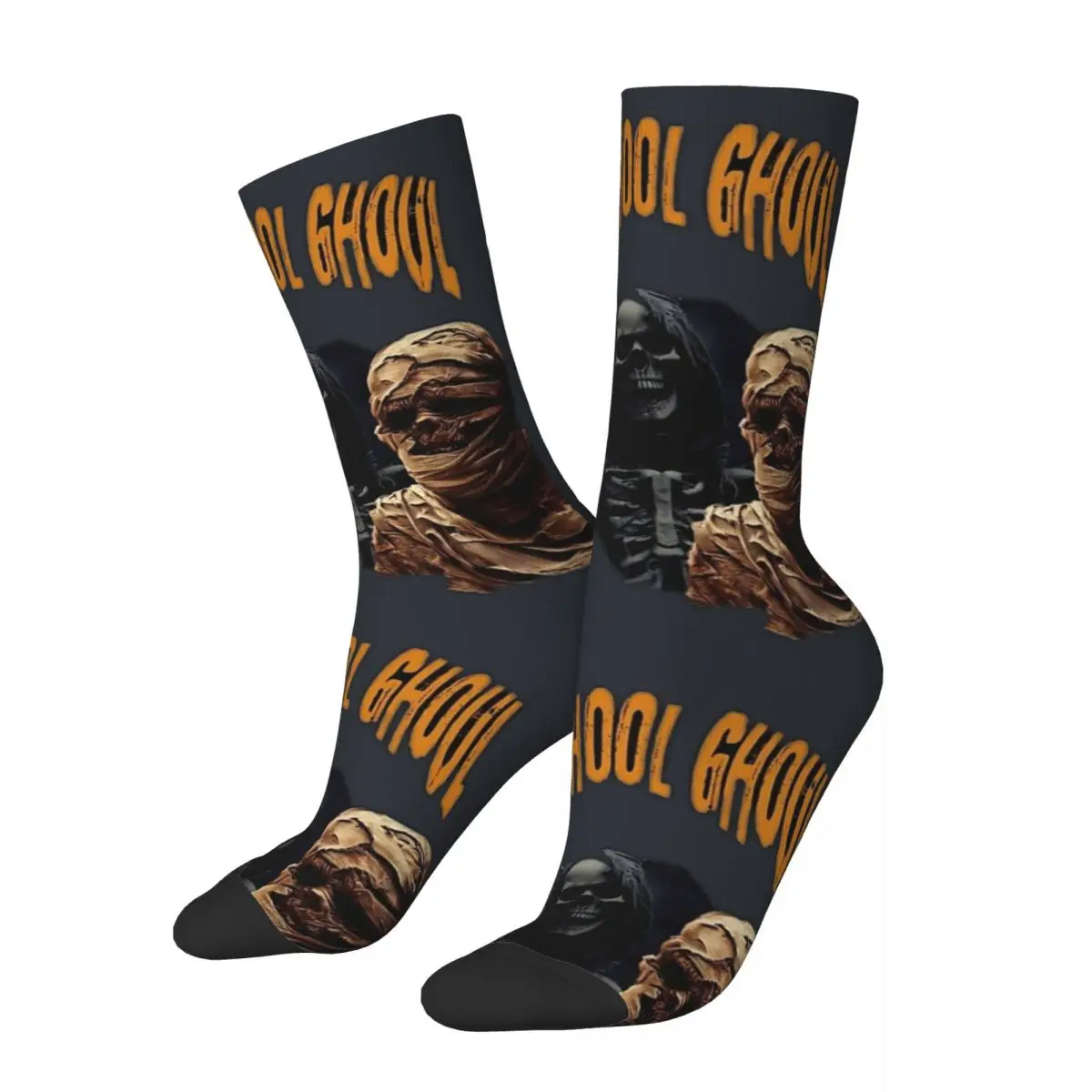 Old School Ghouls Graphic Men's Socks Unisex hip hop halloween Seamless Printed Novelty Crew Sock official-website tops fugees