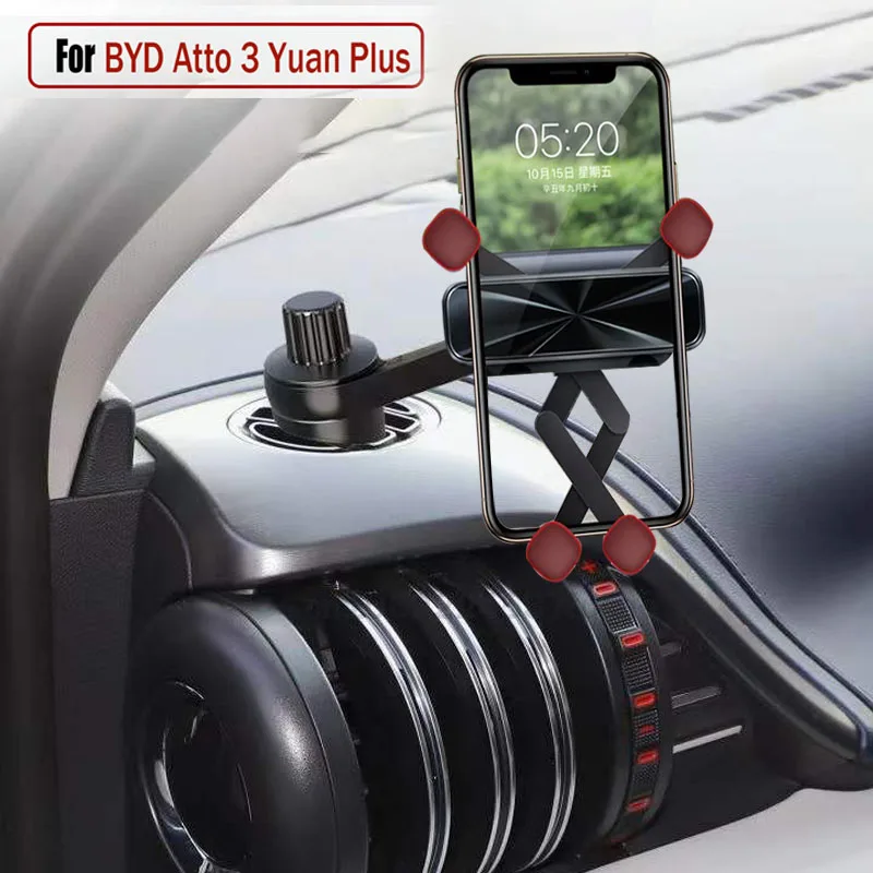 Gravity Car Phone Holder Mobile Cell Phone Support Mount for BYD  Atto 3 Yuan Plus 2022