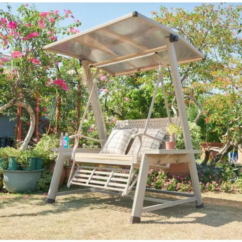 

Modern Simple Design Outdoor Metal Swing Rocking Chair for Courtyard Garden Terrace Home Recliner General Use Outdoor Furniture