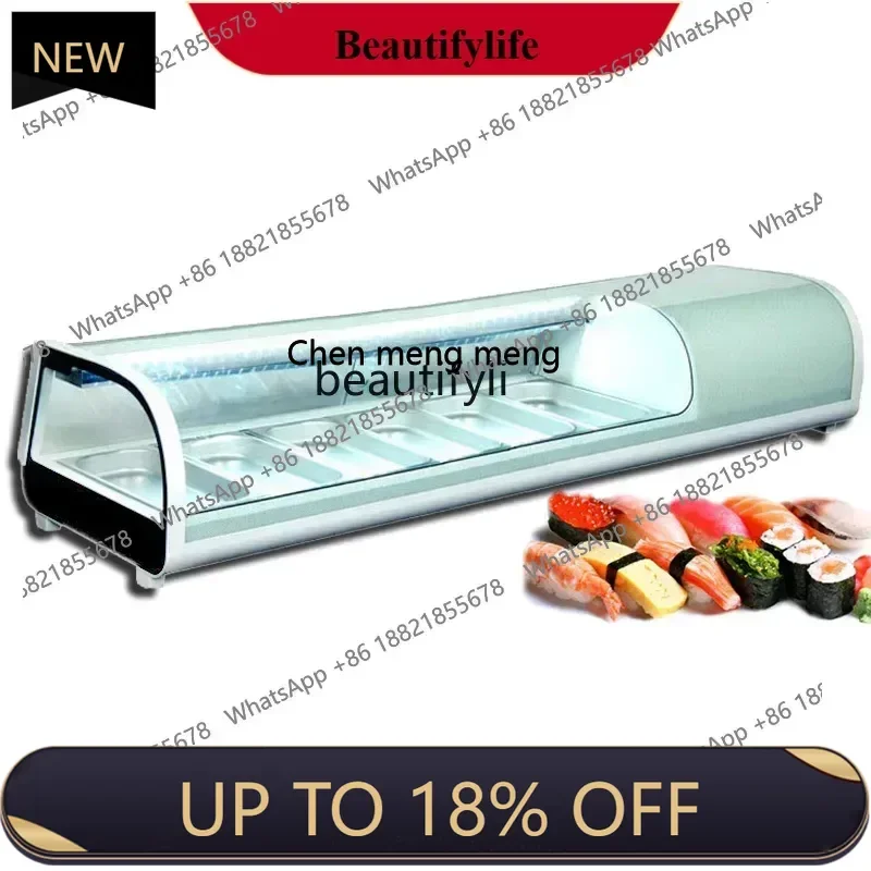 

A01 Single-layer sushi cabinet commercial desktop mousse cake refrigerated cabinet braised vegetables transparent display cabine