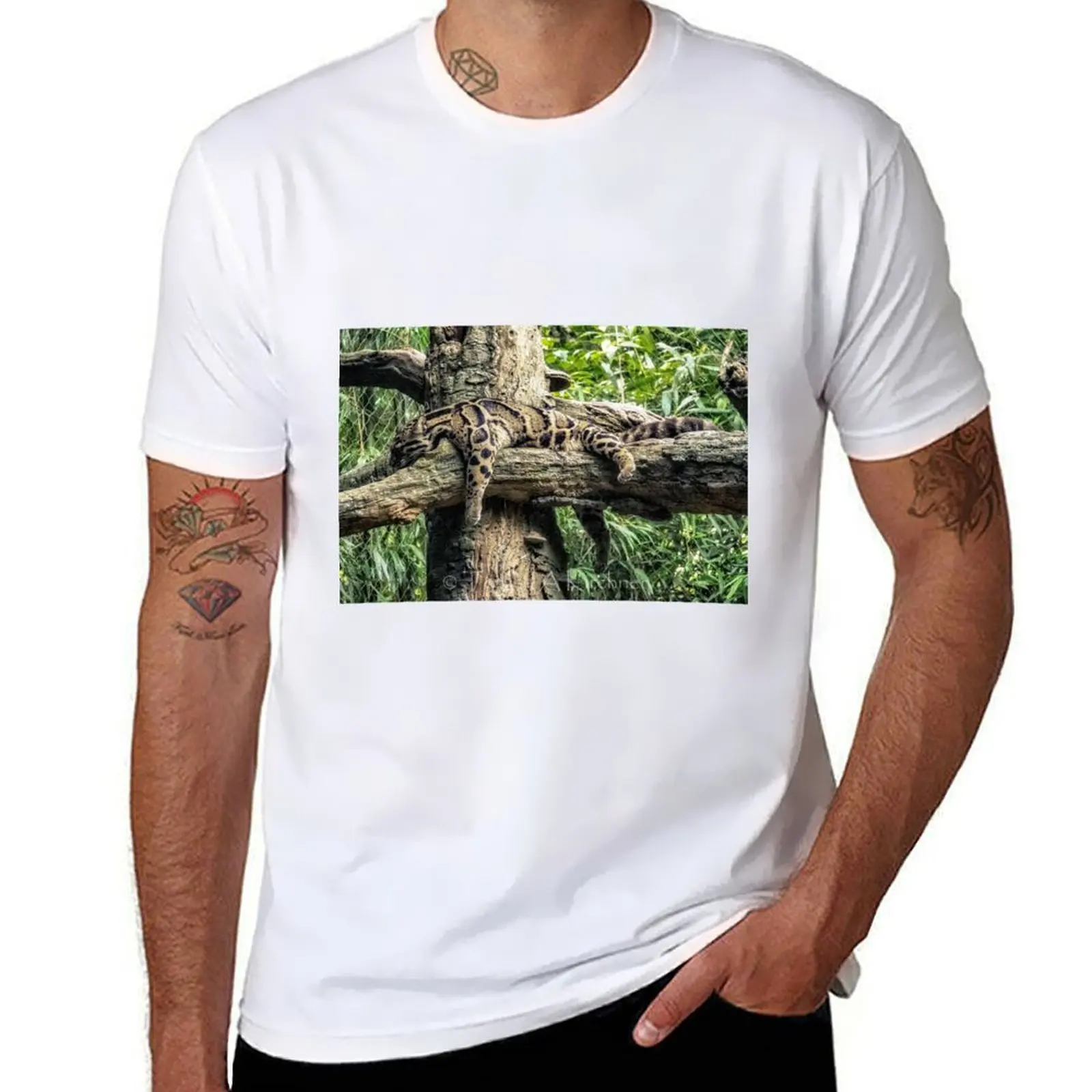 

Clouded Leopard T-Shirt t shirts cotton 100% t shirts for man graphic vintage T-Shirt