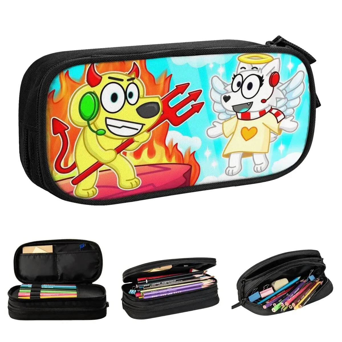 Creative Tylers And Snowi Gaming Pencil Cases Cute Cartoon Pencilcases Pen Holder for Student Bag School Supplies Stationery