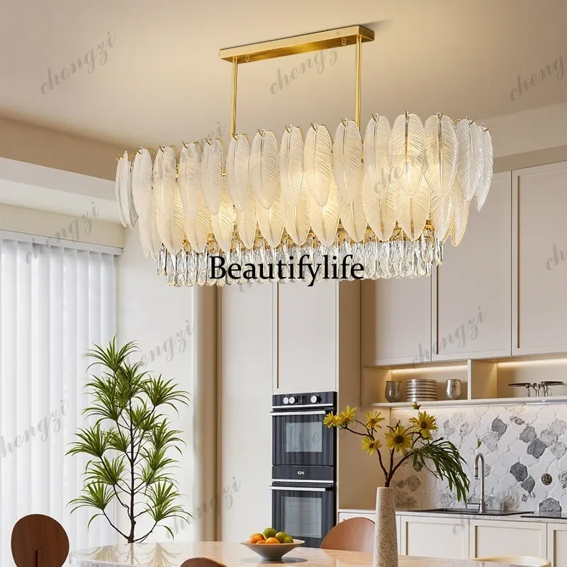 E136 French medieval American retro living room chandelier light luxury high-end crystal new main lamp