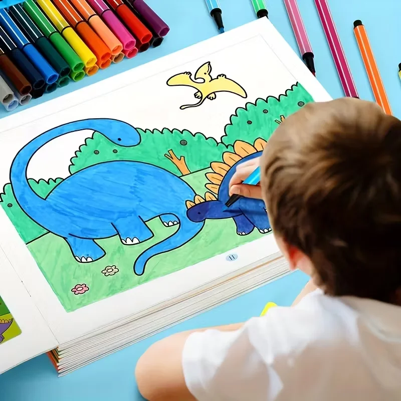Step-by Step Painting Coloring Book Progressive Easy to Hard Levels Creative Art Learning Activity Quality Paper Book Gift