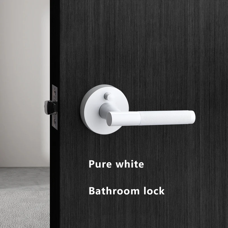 Amerikaans eenvoudig zwart badkamerslot badkamer interieur badkamer deurklink houten deurslot gekarteld privacyslot